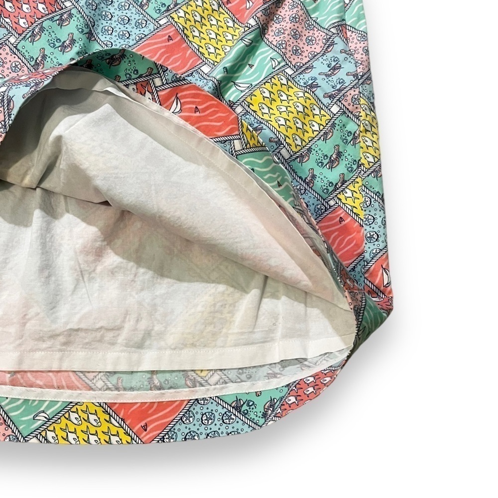 Vineyard Vines Mini Skirt Patchwork Print Nautica… - image 4